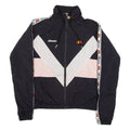 ELLESSE Womens Track Jacket Black Nylon Colourblock UK 6
