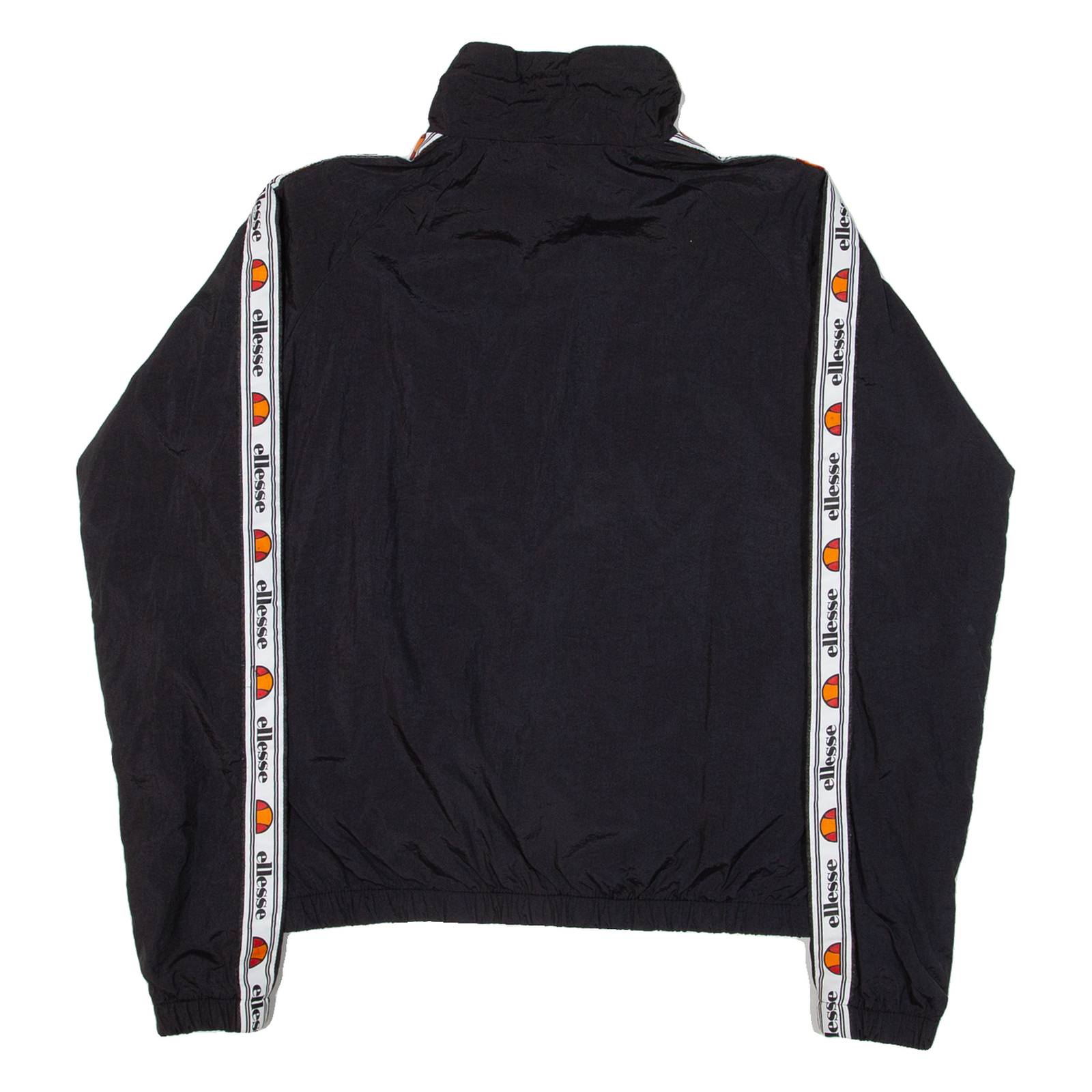 ELLESSE Womens Track Jacket Black Nylon Colourblock UK 6