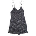 SUPERDRY Womens Playsuit Black Floral Wide-Leg M