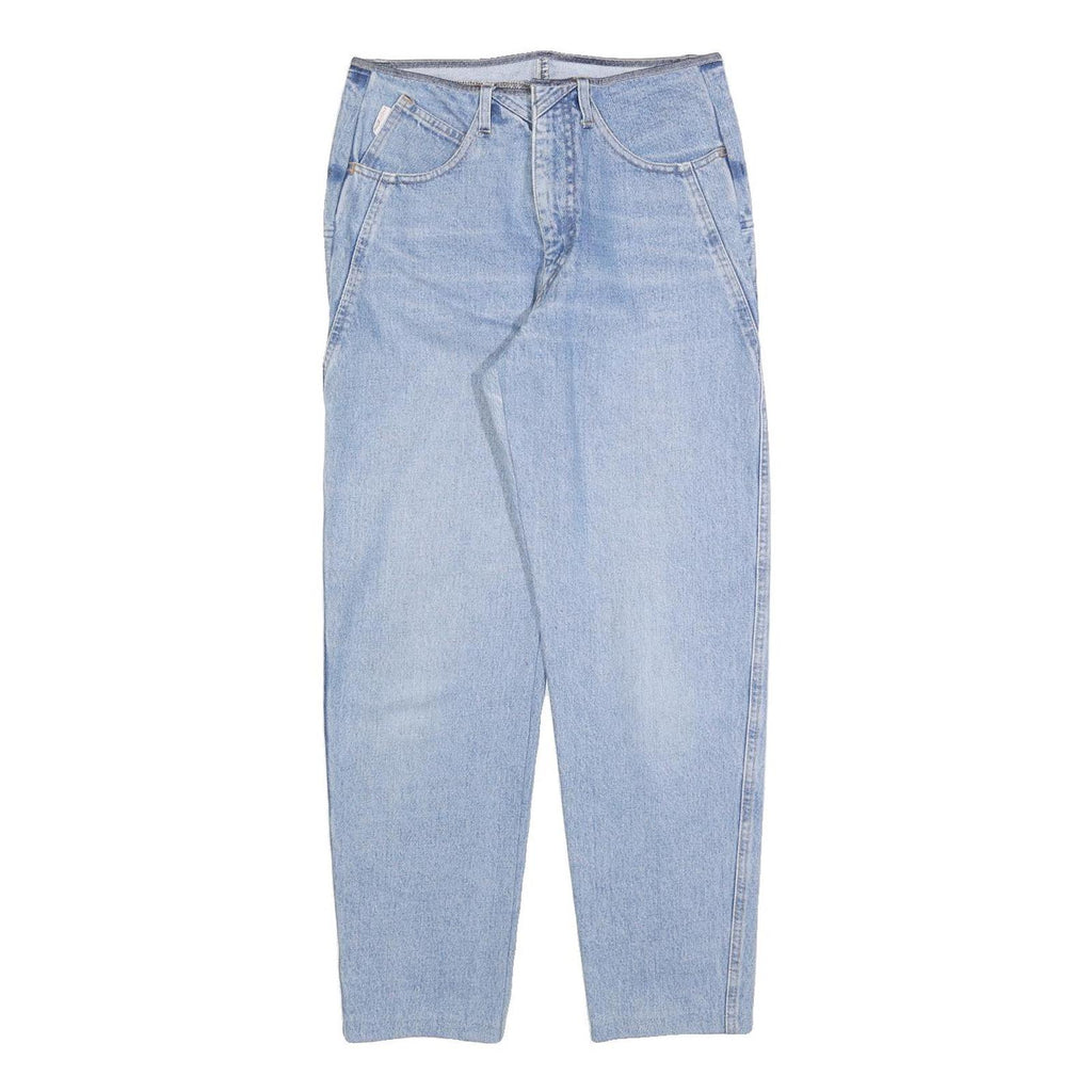 REVANCHE Womens Jeans Light Blue Regular Fit Straight Denim Rinse W28 L28