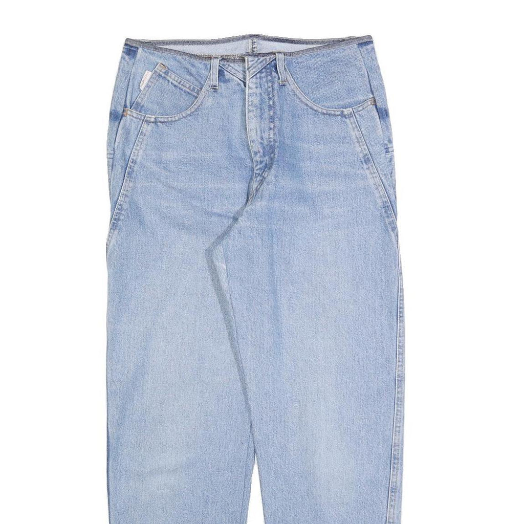 REVANCHE Womens Jeans Light Blue Regular Fit Straight Denim Rinse W28 L28