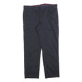 TOMMY HILFIGER Mens Cotton Blend Navy Regular Straight Trousers W34 L28 Classic