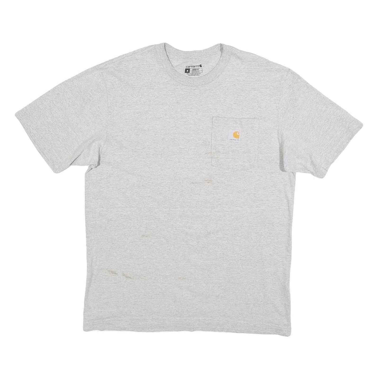 CARHARTT Mens Grey Pocket T-Shirt M Short Sleeve Crew Neck Workwear Casual