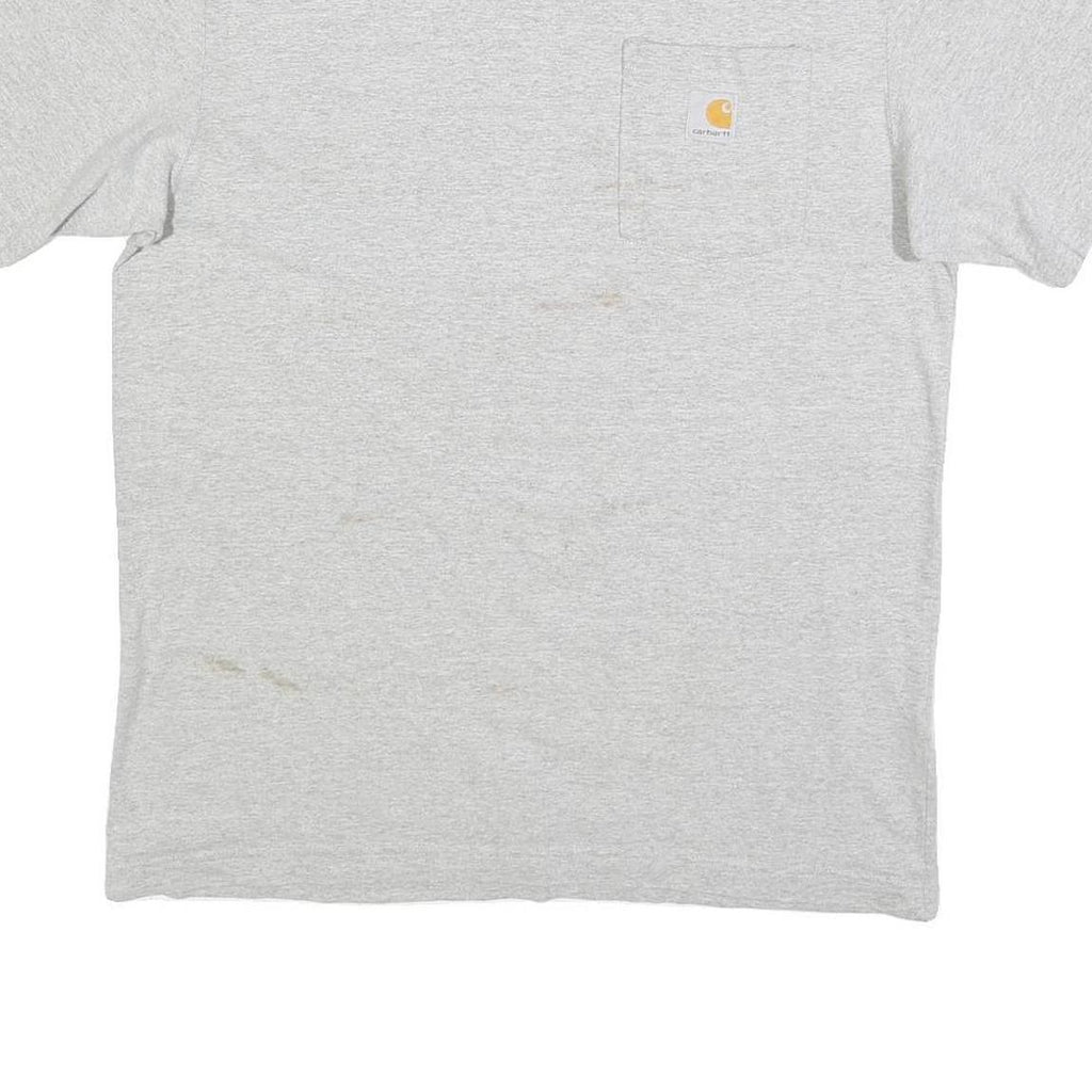 CARHARTT Mens Grey Pocket T-Shirt M Short Sleeve Crew Neck Workwear Casual