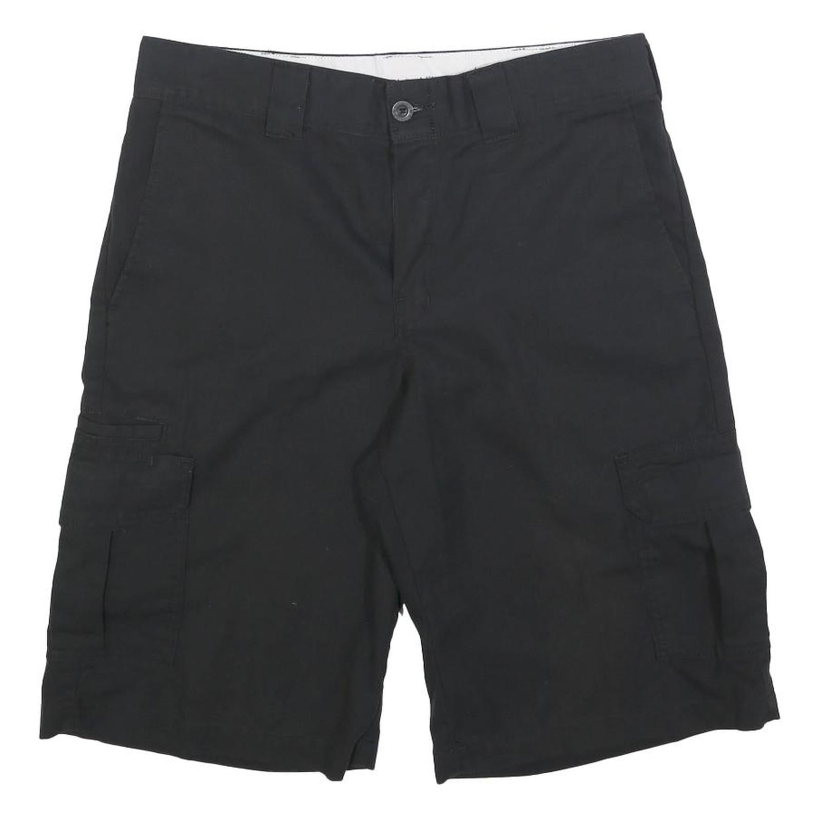 DICKIES Mens Black Cargo Shorts M W32 Workwear Casual Cotton Blend