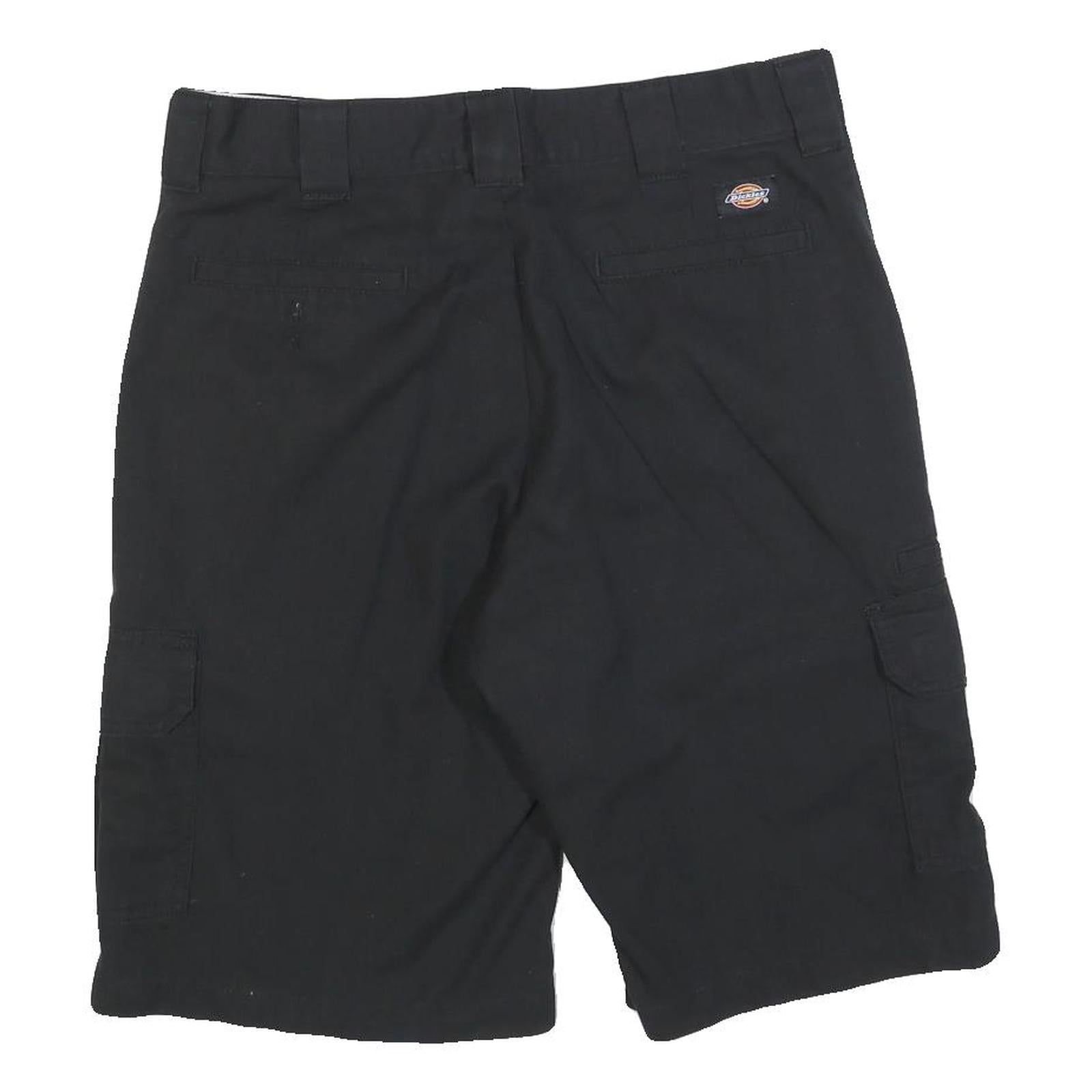 DICKIES Mens Black Cargo Shorts M W32 Workwear Casual Cotton Blend