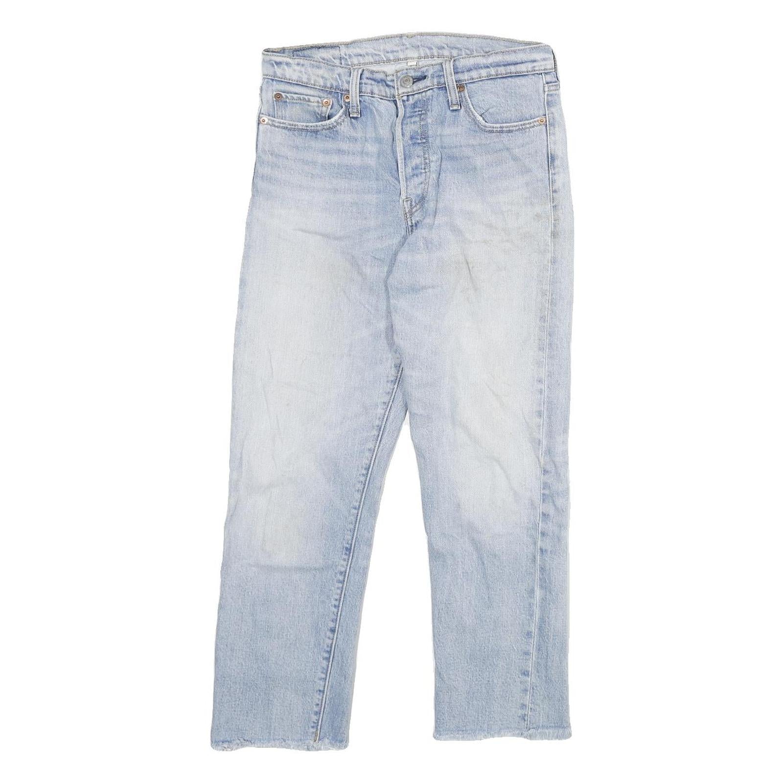 LEVI'S 501 Womens Jeans Blue Regular Straight Denim Light W29 L25 Classic Fit