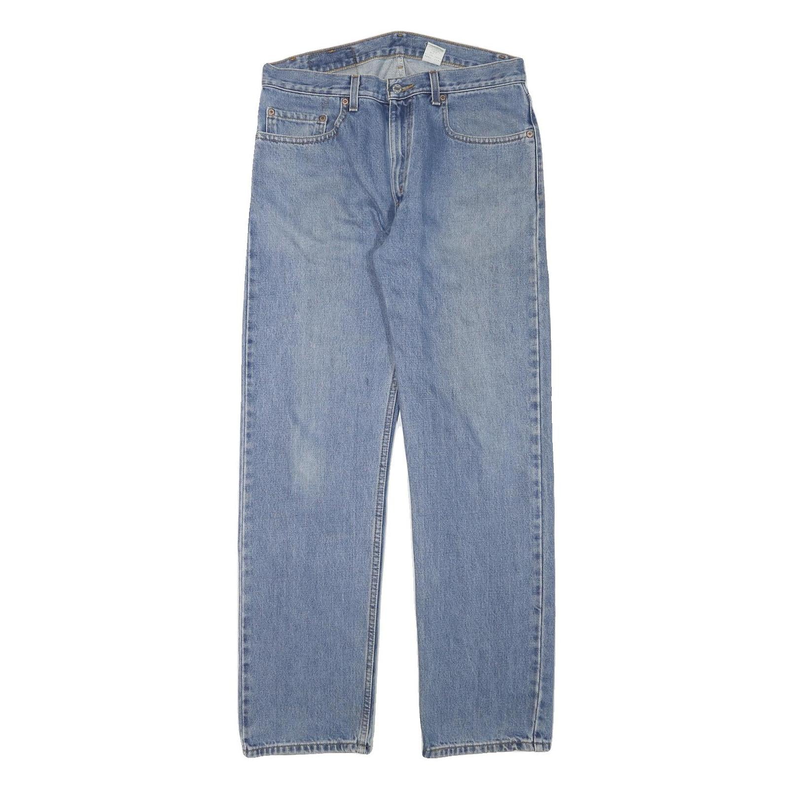 LEVI'S 505 Mens Blue Regular Straight Denim Cotton Blend Medium W32 L31 Zip