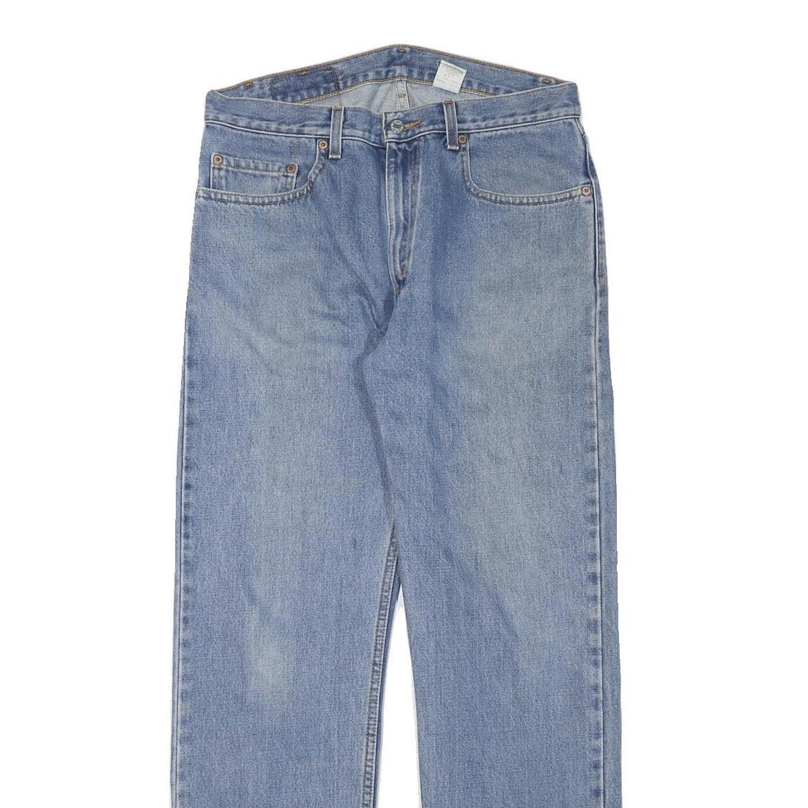 LEVI'S 505 Mens Blue Regular Straight Denim Cotton Blend Medium W32 L31 Zip