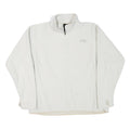 THE NORTH FACE Womens White Fleece Jacket L Polyester Blend Zip Casual Outdoor