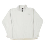 THE NORTH FACE Womens White Fleece Jacket L Polyester Blend Zip Casual Outdoor