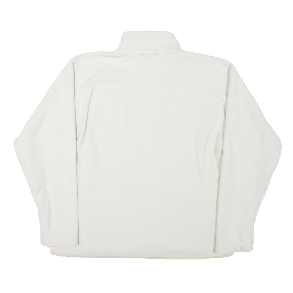 THE NORTH FACE Womens White Fleece Jacket L Polyester Blend Zip Casual Outdoor