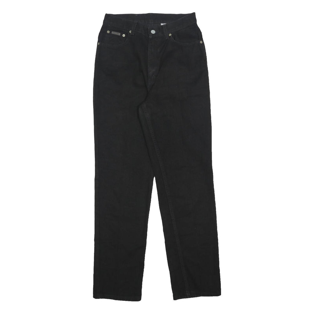 CALVIN KLEIN JEANS Womens Black Regular Straight Denim W27 L30 Zip Cotton
