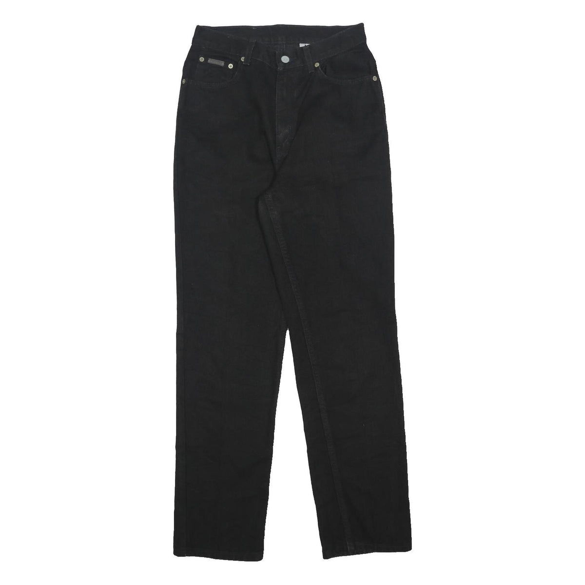 CALVIN KLEIN JEANS Womens Black Regular Straight Denim W27 L30 Zip Cotton