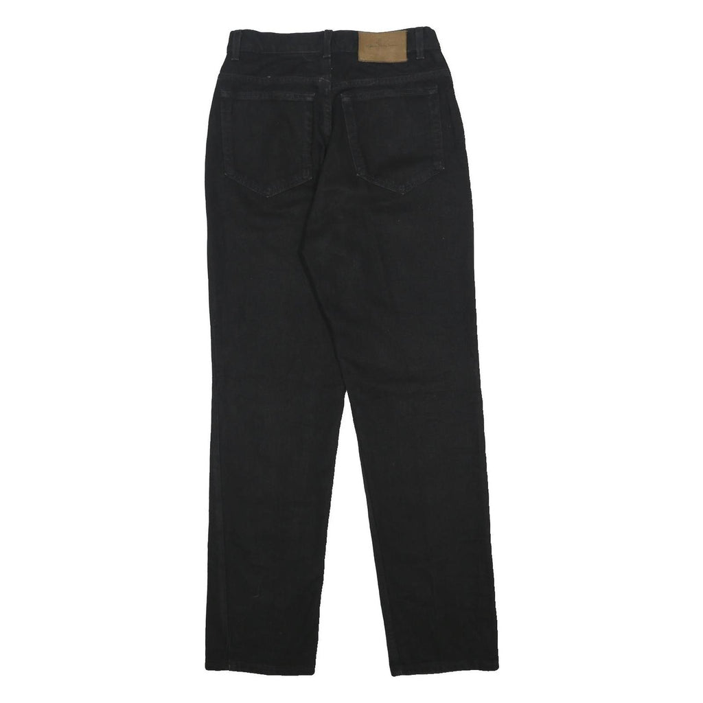 CALVIN KLEIN JEANS Womens Black Regular Straight Denim W27 L30 Zip Cotton