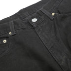 CALVIN KLEIN JEANS Womens Black Regular Straight Denim W27 L30 Zip Cotton