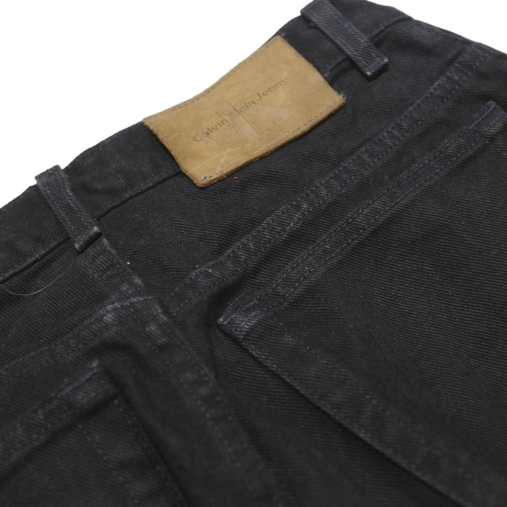 CALVIN KLEIN JEANS Womens Black Regular Straight Denim W27 L30 Zip Cotton