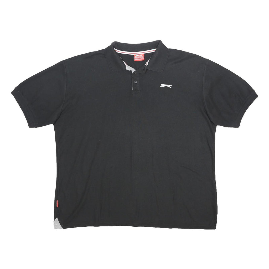 SLAZENGER Mens Black Short Sleeve Polo Shirt 3XL Cotton Blend Casual Sports