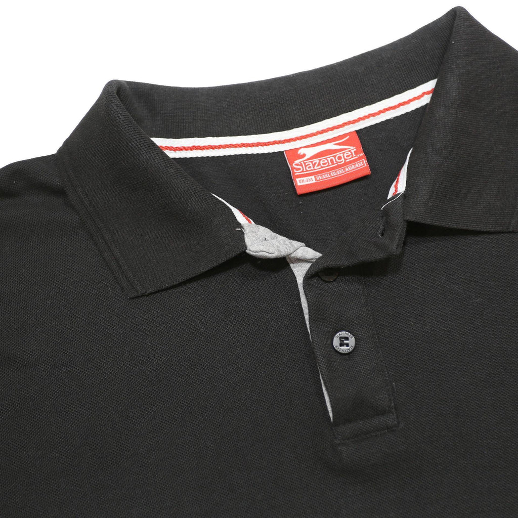 SLAZENGER Mens Black Short Sleeve Polo Shirt 3XL Cotton Blend Casual Sports