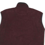 CHAMPION Mens Maroon Zip Up Fleece Jacket L Polyester Sleeveless Casual