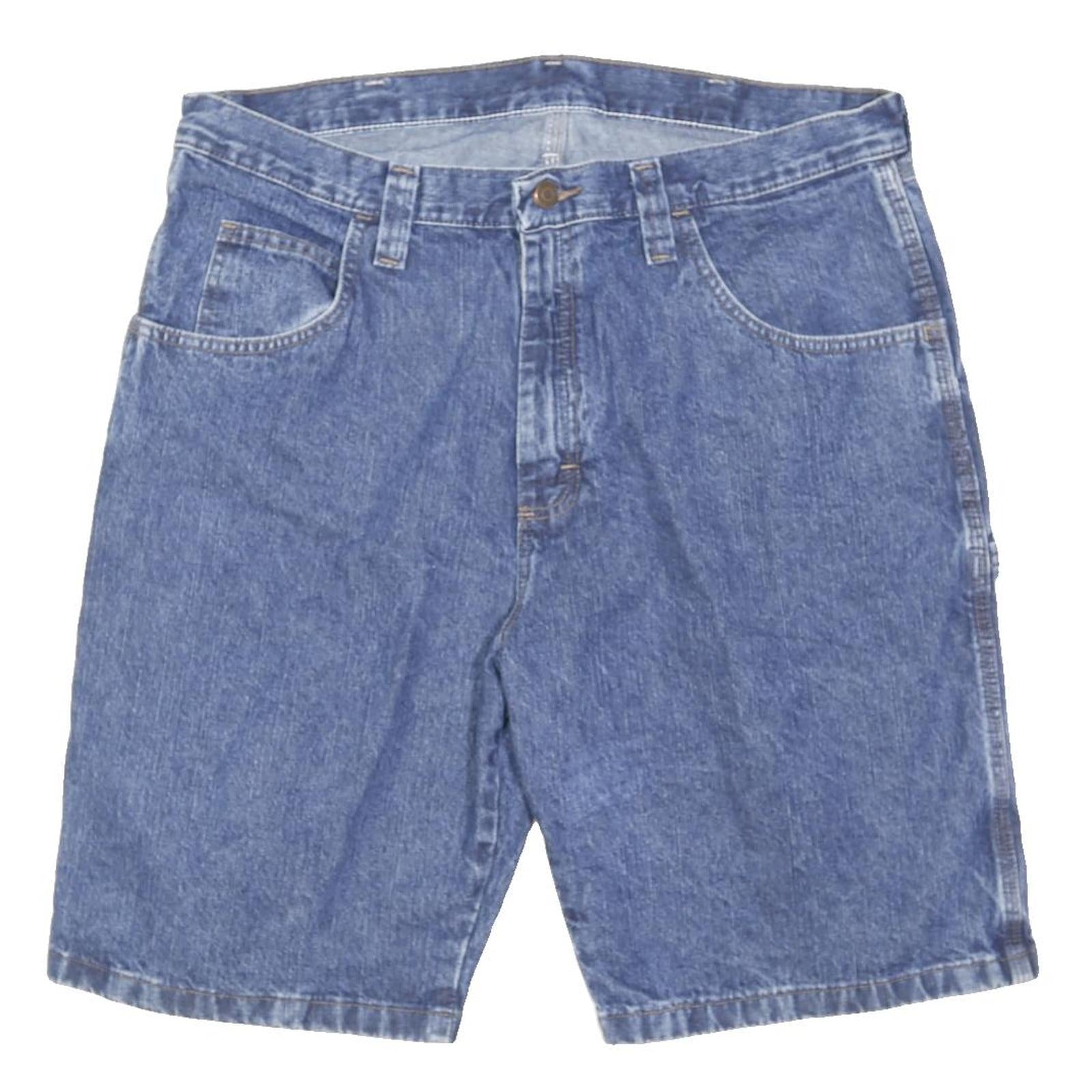 WRANGLER Mens Denim Blue Casual Shorts L W36 Classic Fit Cotton Workwear