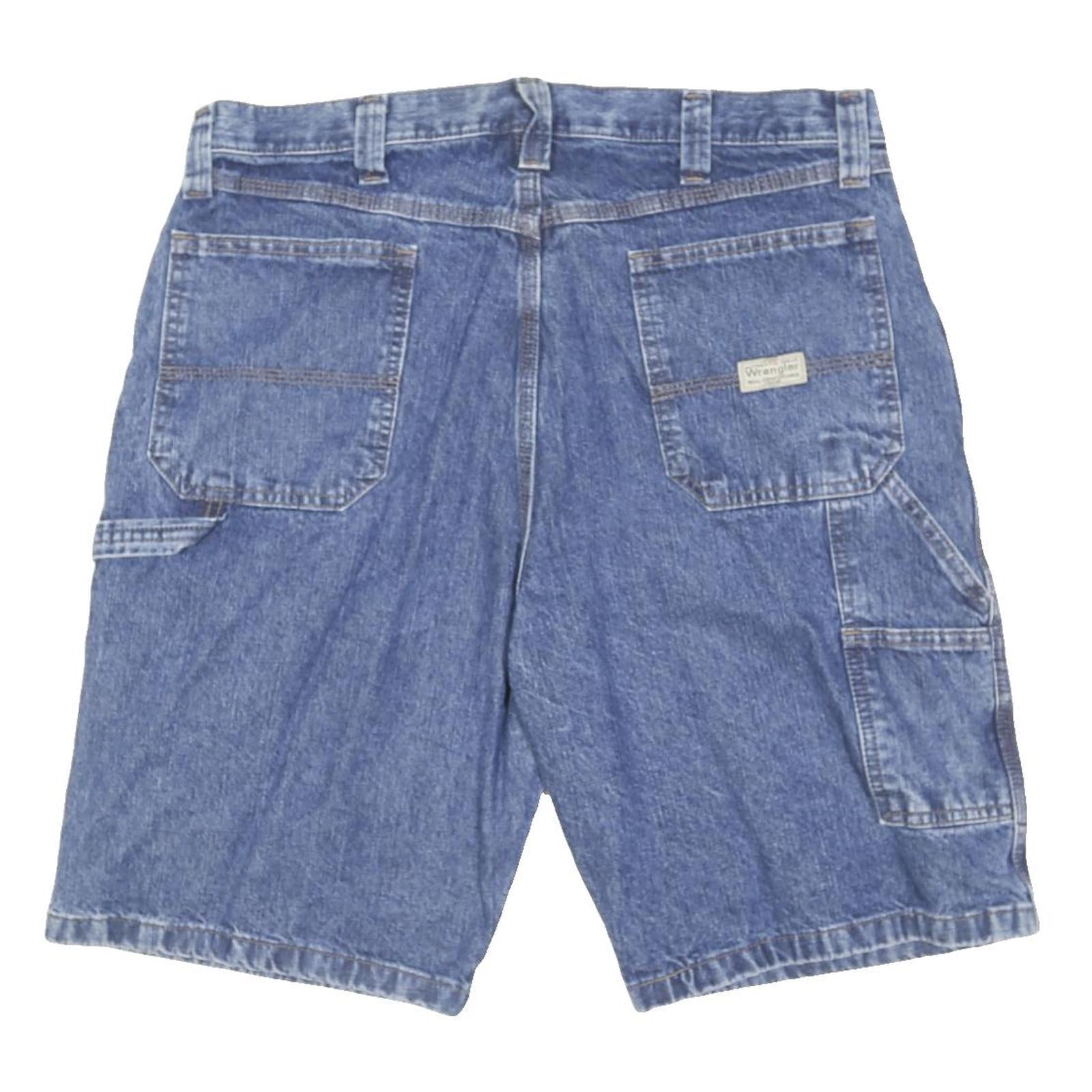 WRANGLER Mens Denim Blue Casual Shorts L W36 Classic Fit Cotton Workwear