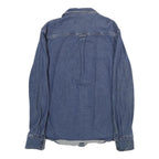 SUPERDRY Mens Blue Denim Shirt M Cotton Casual Button Down Long Sleeve