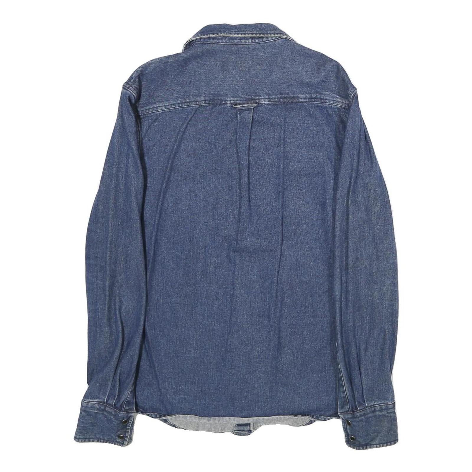 SUPERDRY Mens Blue Denim Shirt M Cotton Casual Button Down Long Sleeve