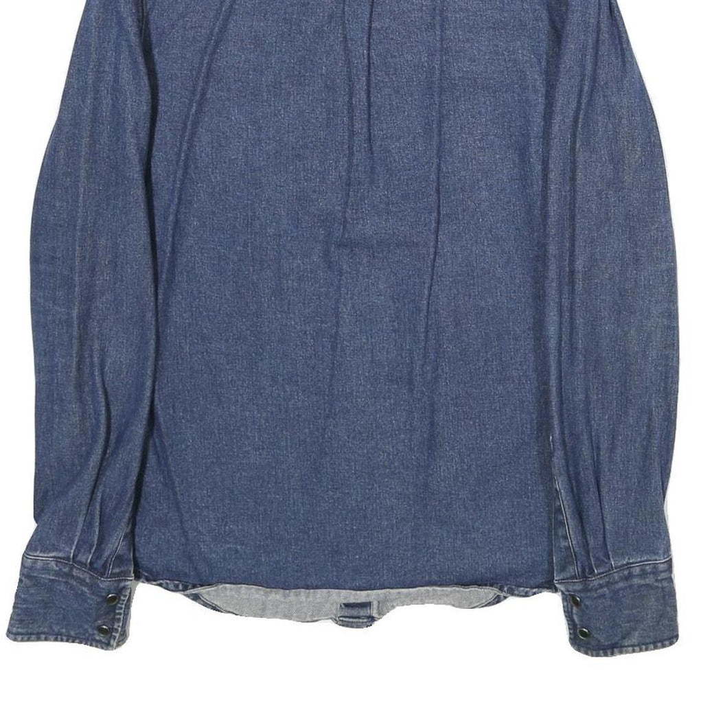 SUPERDRY Mens Blue Denim Shirt M Cotton Casual Button Down Long Sleeve