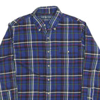 RALPH LAUREN Mens Blue Green Plaid Cotton Shirt M Button Down Casual