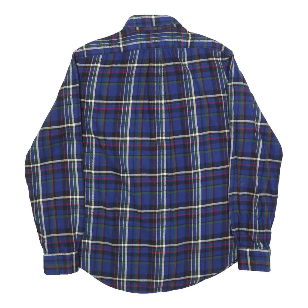 RALPH LAUREN Mens Blue Green Plaid Cotton Shirt M Button Down Casual