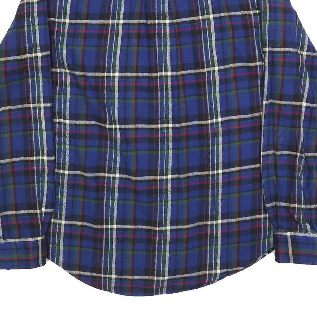 RALPH LAUREN Mens Blue Green Plaid Cotton Shirt M Button Down Casual