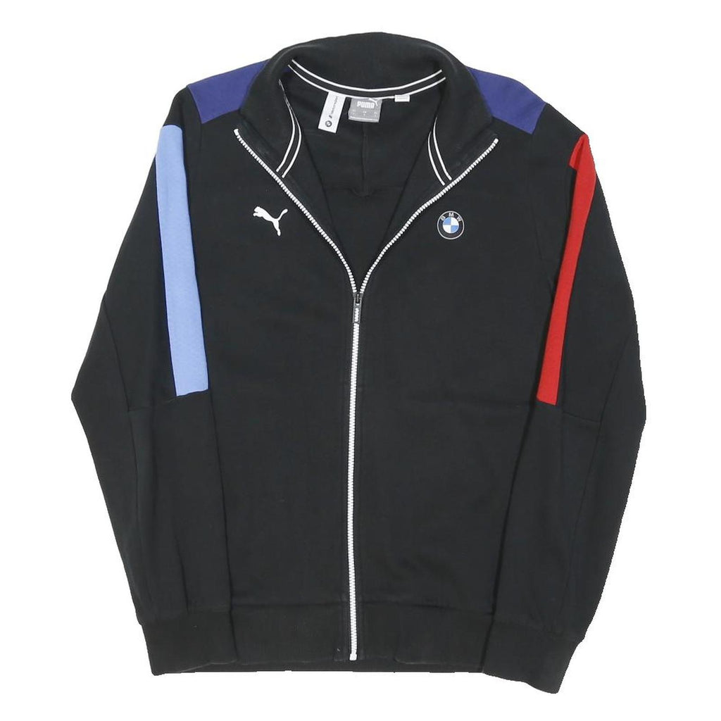 PUMA Mens Black Blue & Red BMW Motorsport Zip Jacket L Cotton Blend Sports