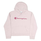CHAMPION Womens Pink Pullover Hoodie XL Cotton Blend Casual Oversized