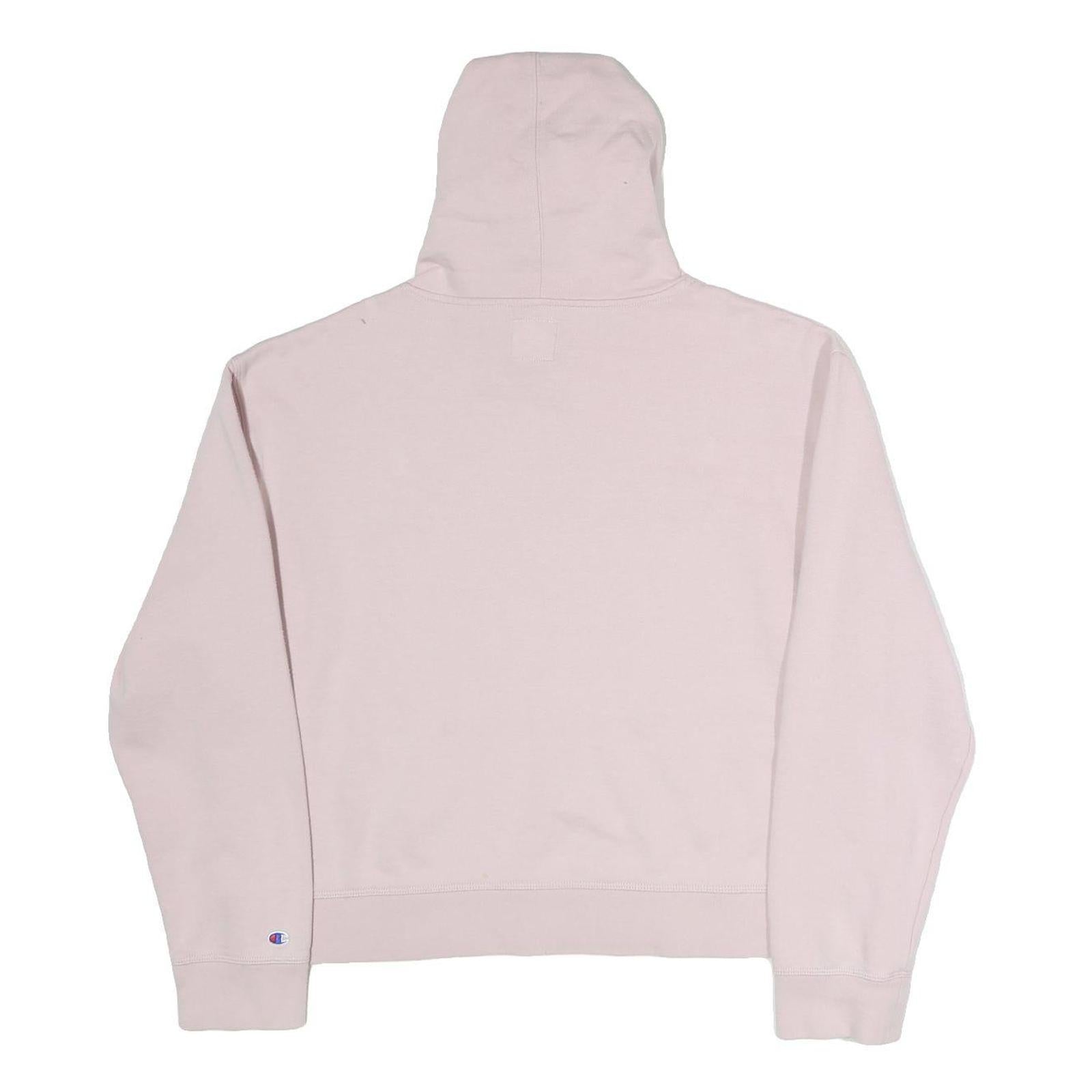 CHAMPION Womens Pink Pullover Hoodie XL Cotton Blend Casual Oversized