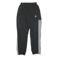 ADIDAS Mens Joggers Black & White Slim Tapered S W26 L30 Polyester Blend Sports