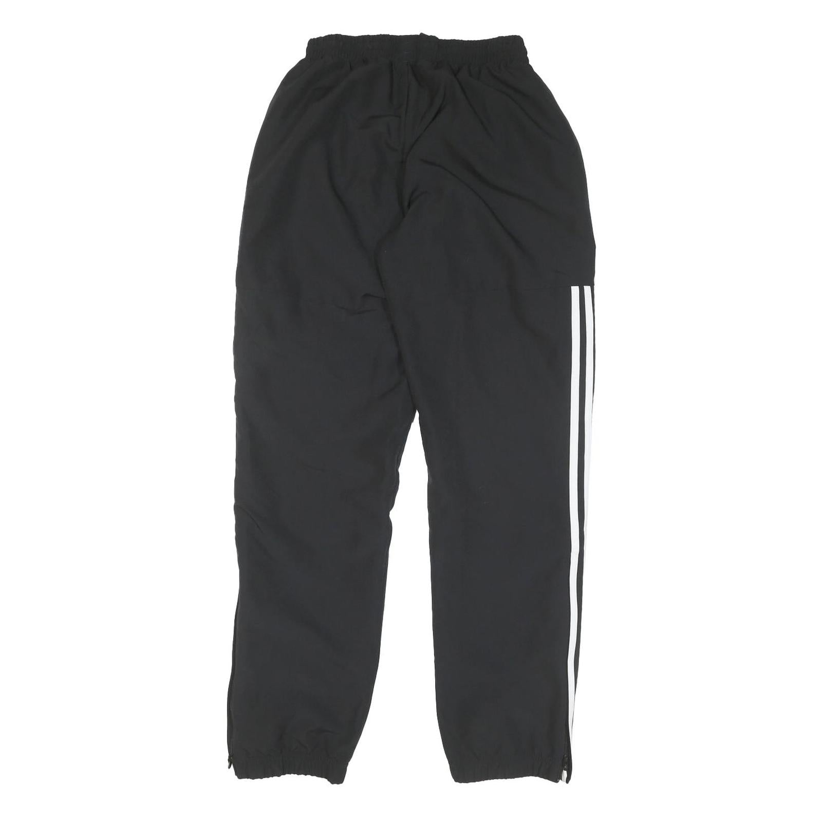 ADIDAS Mens Joggers Black & White Slim Tapered S W26 L30 Polyester Blend Sports