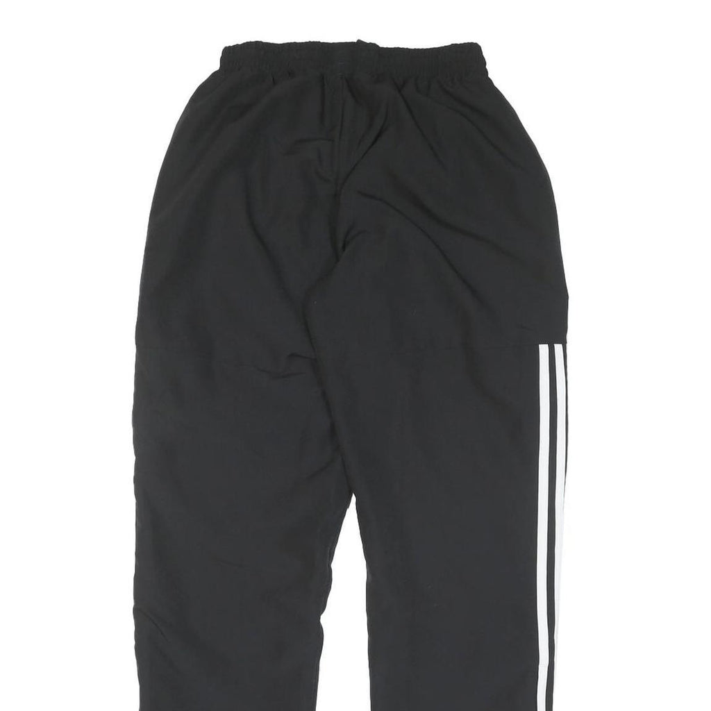 ADIDAS Mens Joggers Black & White Slim Tapered S W26 L30 Polyester Blend Sports