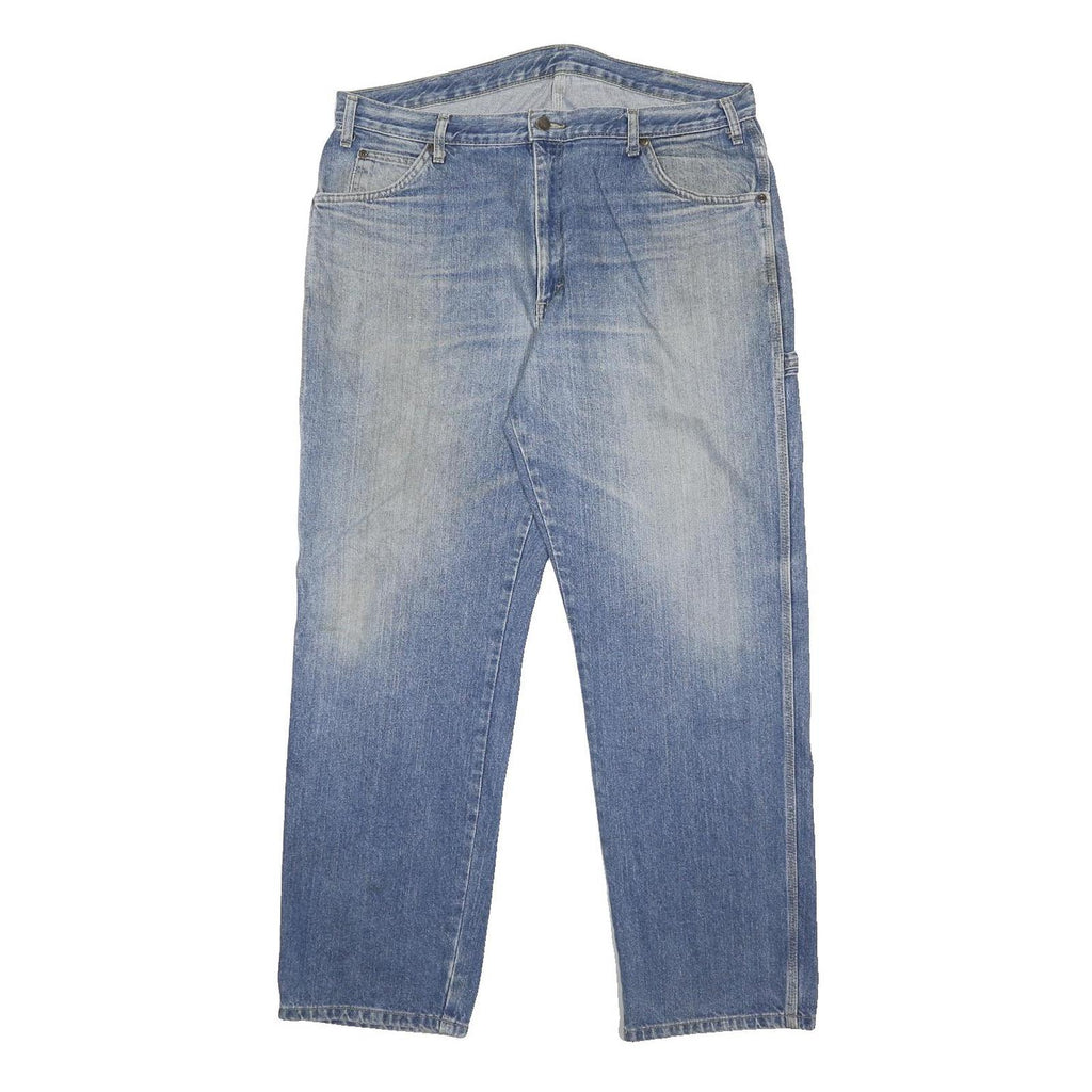 DICKIES Mens Jeans Blue Relaxed Straight Denim Light W36 L32 Workwear Durable