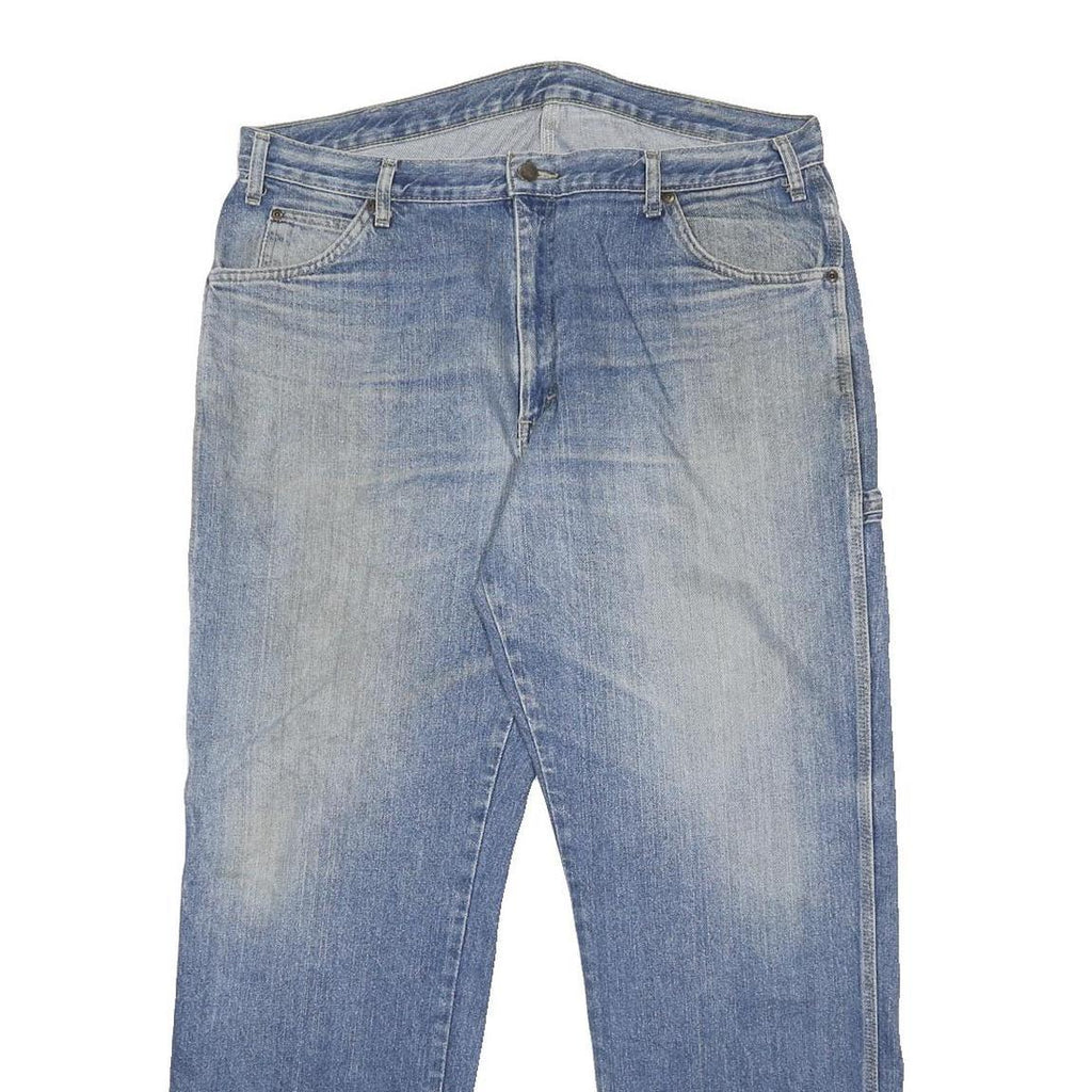 DICKIES Mens Jeans Blue Relaxed Straight Denim Light W36 L32 Workwear Durable