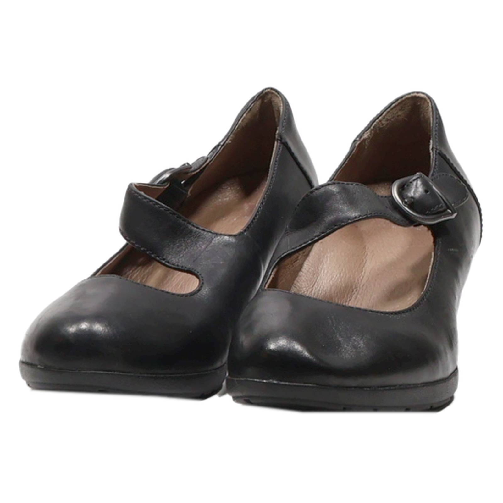 DANSKO Mary Jane Heels Black Leather Womens UK 5