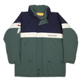NAUTICA Mens Navy & Green White Panel Nylon Jacket S Zip Casual Outerwear
