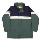 NAUTICA Mens Navy & Green White Panel Nylon Jacket S Zip Casual Outerwear