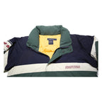 NAUTICA Mens Navy & Green White Panel Nylon Jacket S Zip Casual Outerwear