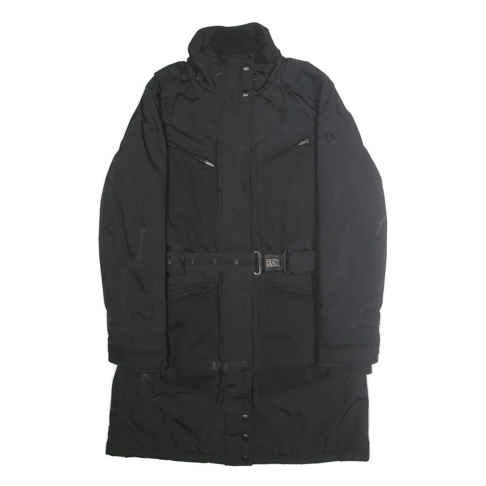 WELLENSTEYN Womens Black Jacket M Polyester Blend Zip Classic Outerwear