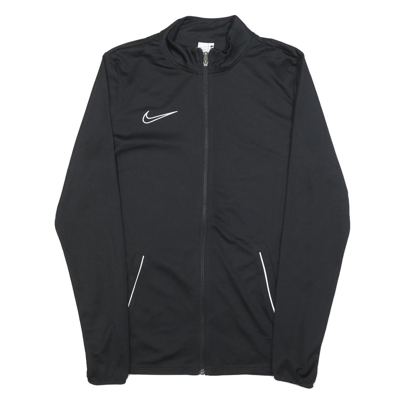 NIKE Mens Black Slim Jacket M Polyester Blend Zip Sportswear Top