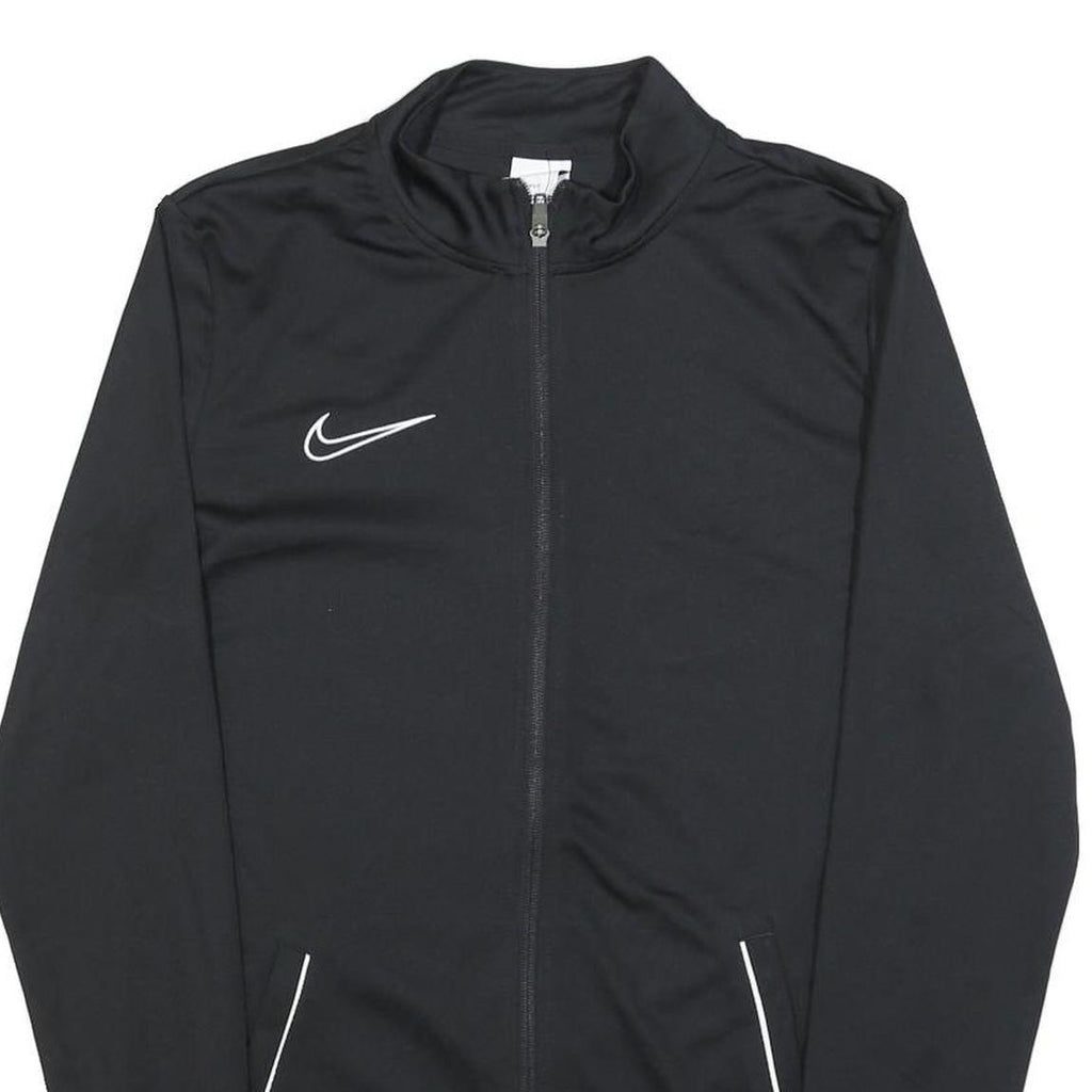 NIKE Mens Black Slim Jacket M Polyester Blend Zip Sportswear Top