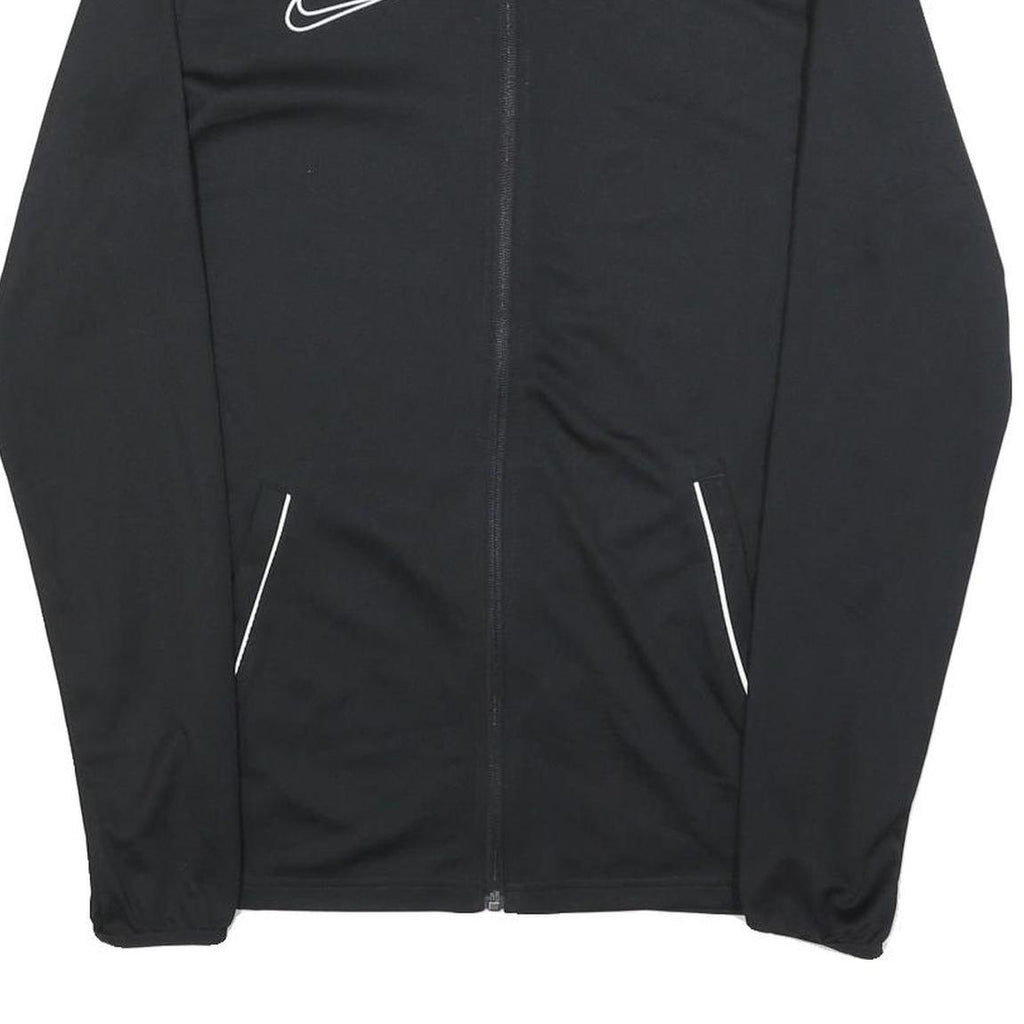NIKE Mens Black Slim Jacket M Polyester Blend Zip Sportswear Top