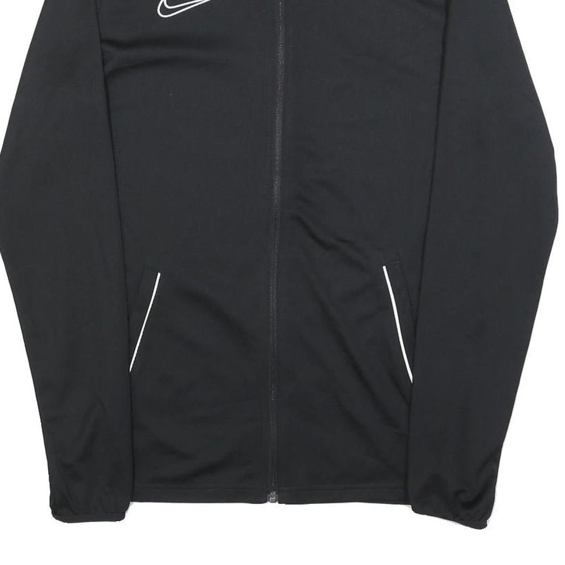 NIKE Mens Black Slim Jacket M Polyester Blend Zip Sportswear Top