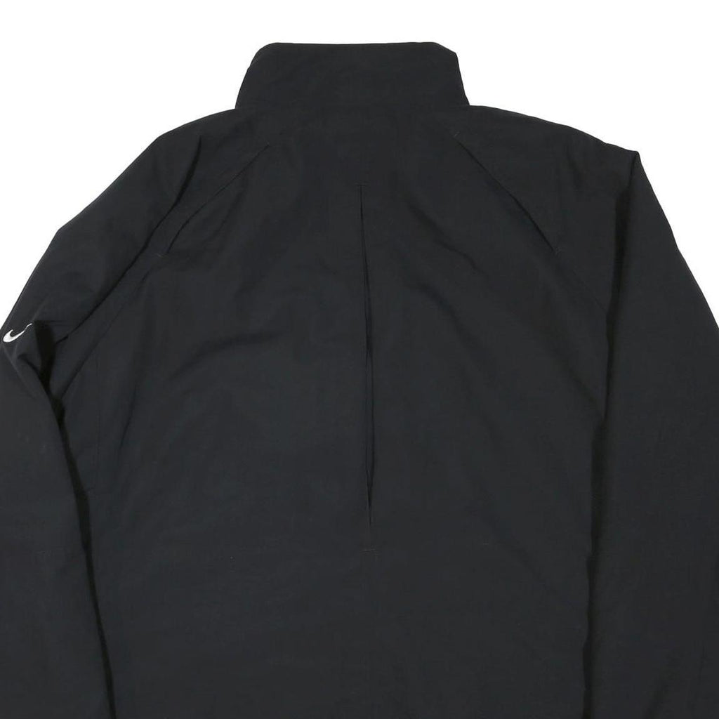 NIKE Mens Black Zip Jacket 2XL Polyester Blend Plain Lightweight Sportswear